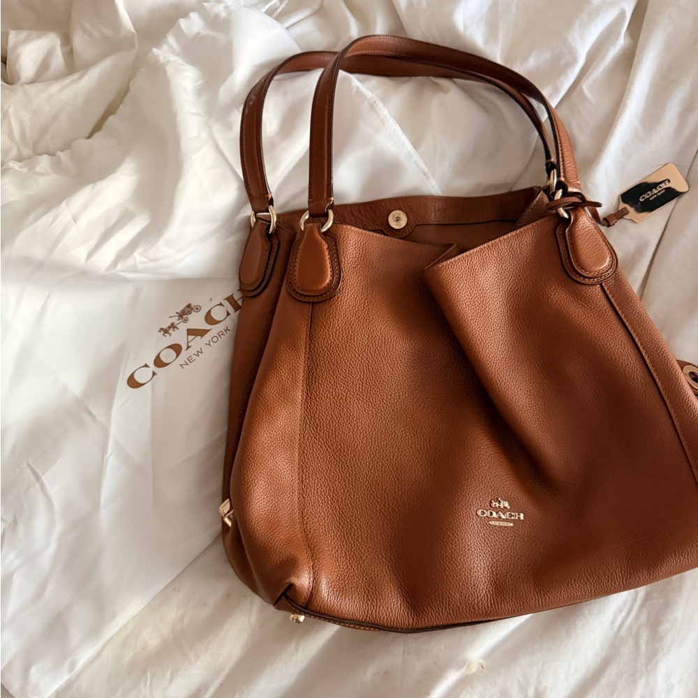 Coach Tan Leather Shoulder Bag